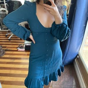 Lani the Label Long sleeve blue dress small